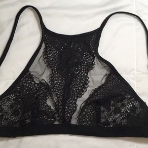 Victoria’s Secret Unlined High Neck Lace Bralette